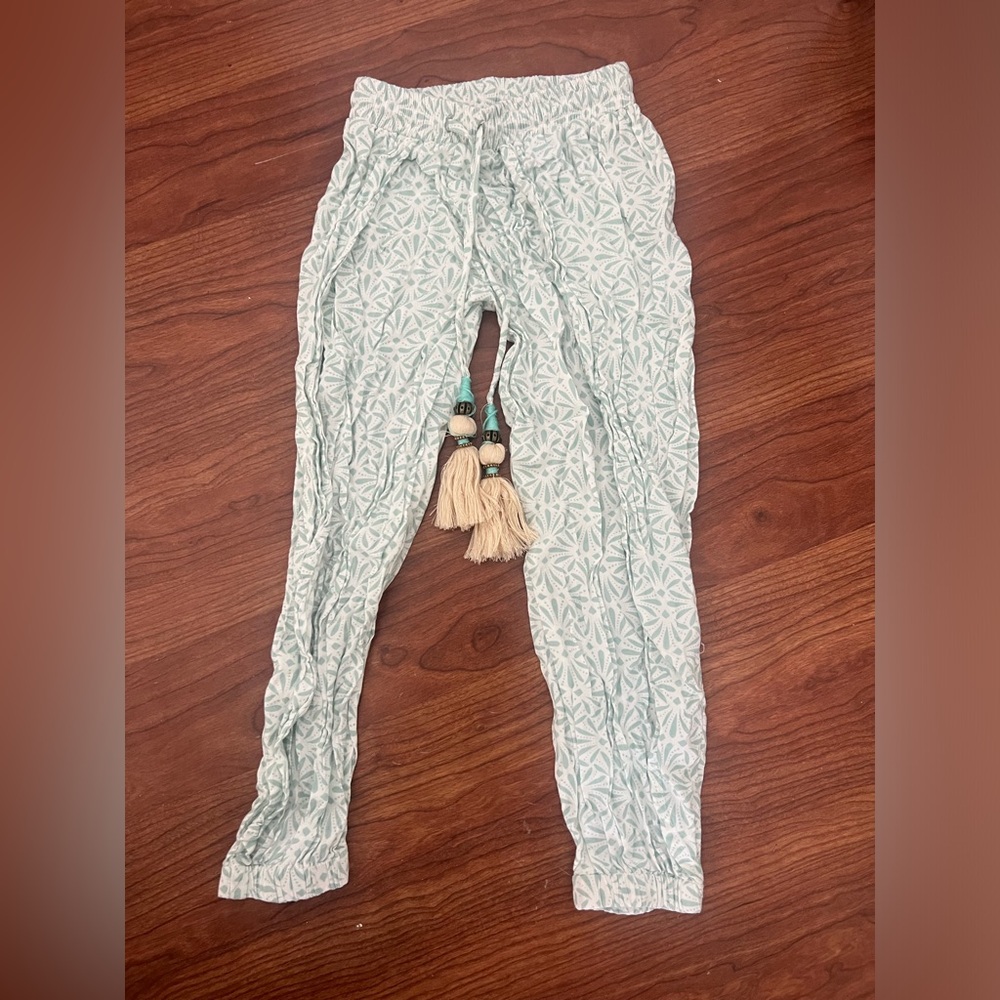 Skemo Girls Bali Flower Pants Ocean Medium - Mint White